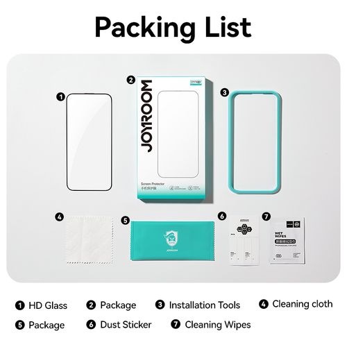 Joyroom HD Glass Screen Protector for iPhone 16-11 Pro Max (1/2/3pcs)